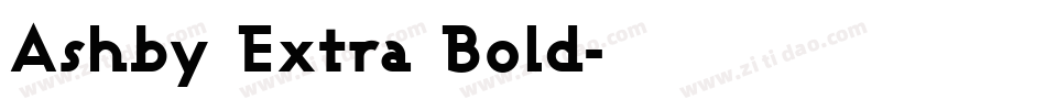Ashby Extra Bold字体转换